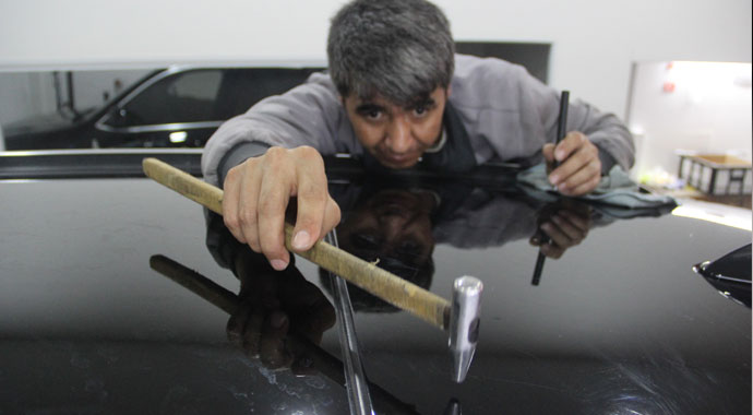 Kaporta ustalarının 'dolu' mesaisi