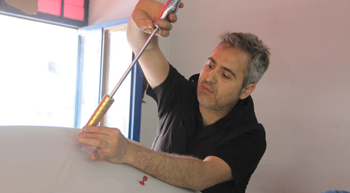 Kaporta ustalarının 'dolu' mesaisi