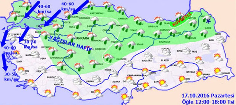 17 Ekim hava durumu! (Kar uyarısı)