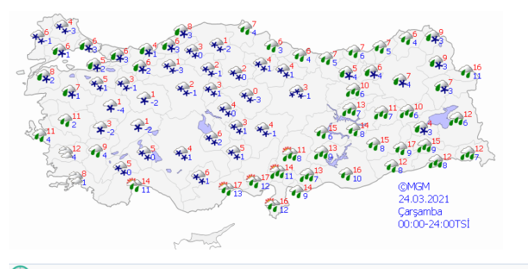 Meteoroloji duyurdu! Bugün hava nasıl olacak? 24 Mart 2021 hava durumu