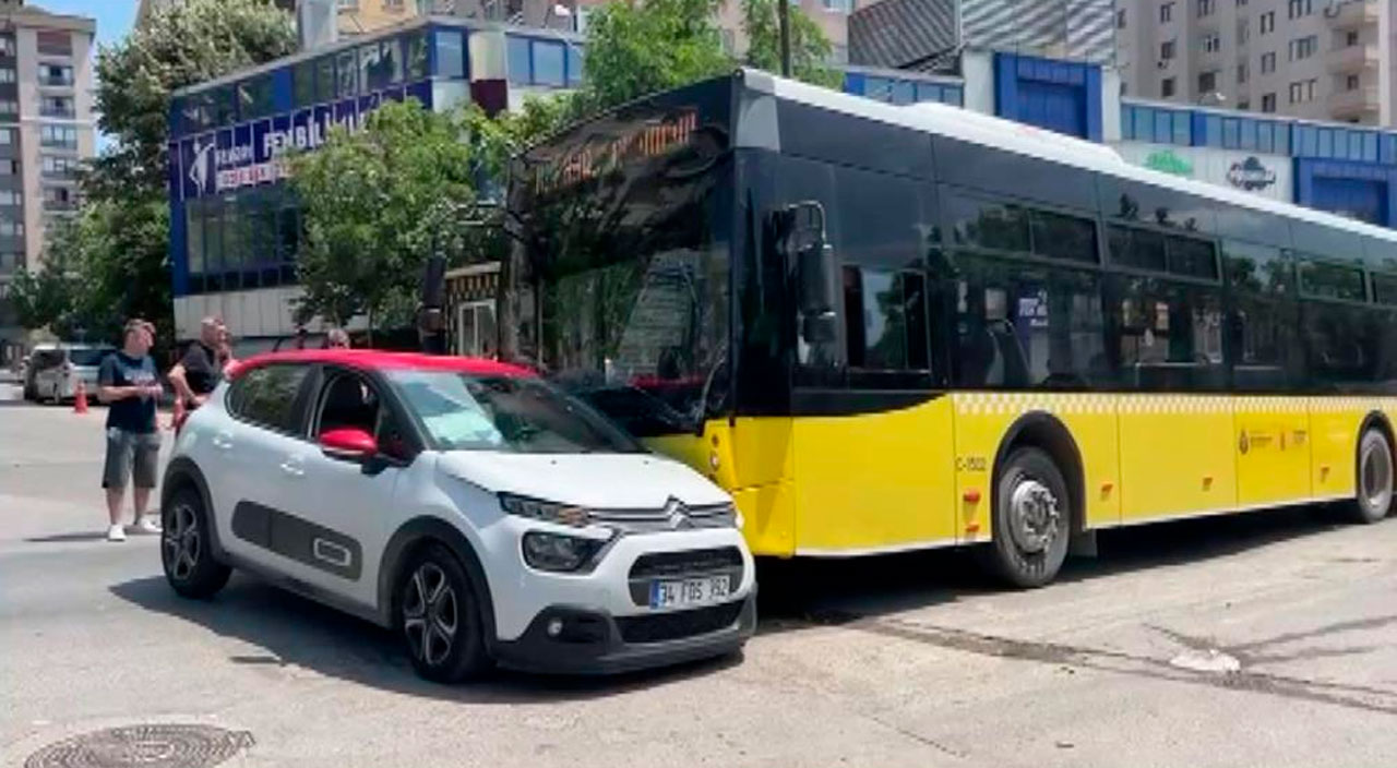 Dur tabelasına uymadı otobüsle çarpıştı! 3 yaralı