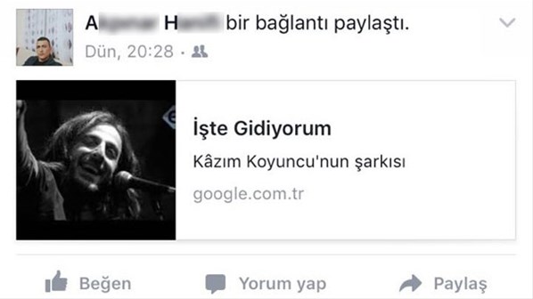 Facebook'ta o şarkıyı paylaştıktan sonra intihar etti!