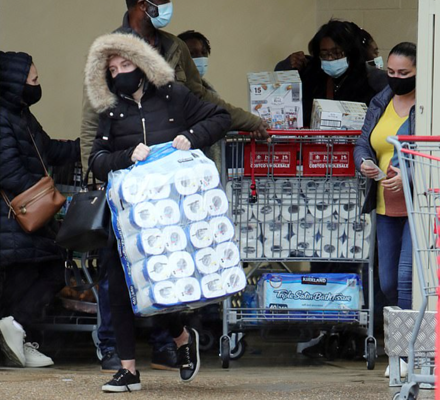 Yine marketlere hücum ettiler, tuvalet kağıtları için kapıştılar