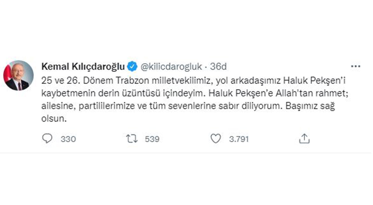 Eski CHP Milletvekili Haluk Pekşen hayatını kaybetti