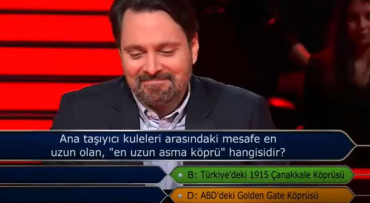 Kim Milyoner Olmak İster’e damga vuran 1915 Çanakkale Köprüsü sorusu… Yarışmacının cevabı şoke etti