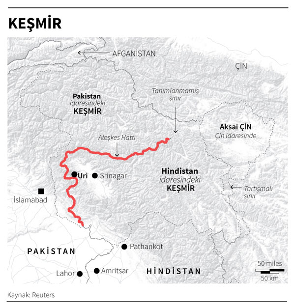 Hindistan'da öldürülen militanların cenazelerinde olay!