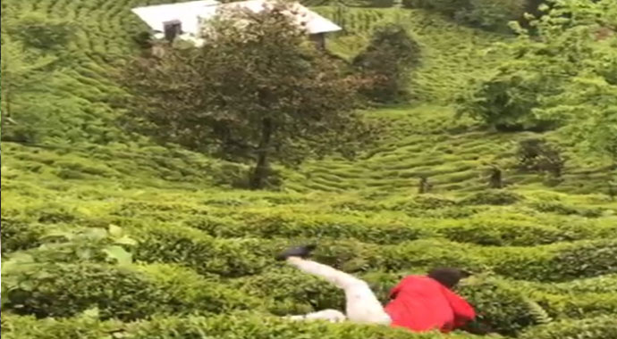 Kıskanç keçi sahibini yamaçtan aşağıya düşürdü