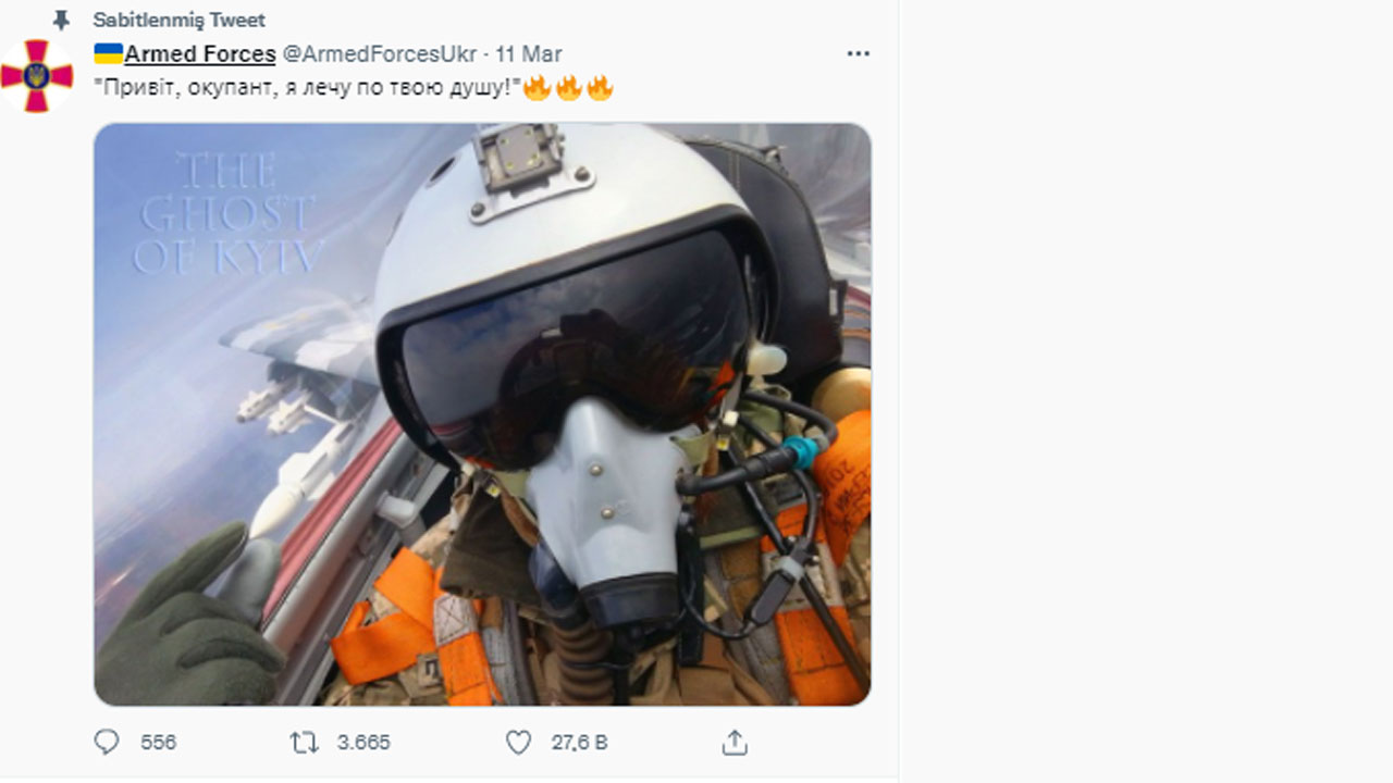 Rusların korkulu rüyası ilk kez görüntülendi! Kiev'in Hayaleti