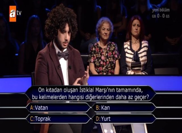 Kim Milyoner Olmak İster’de 1 milyonluk İstiklal Marşı sorusu