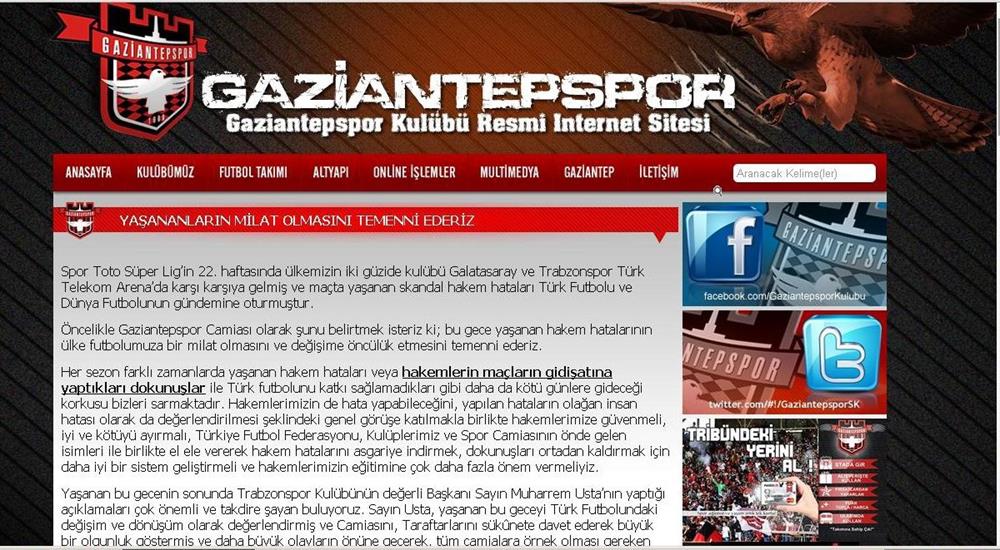 Trabzonspor'a bir destek de Gaziantepspor'dan