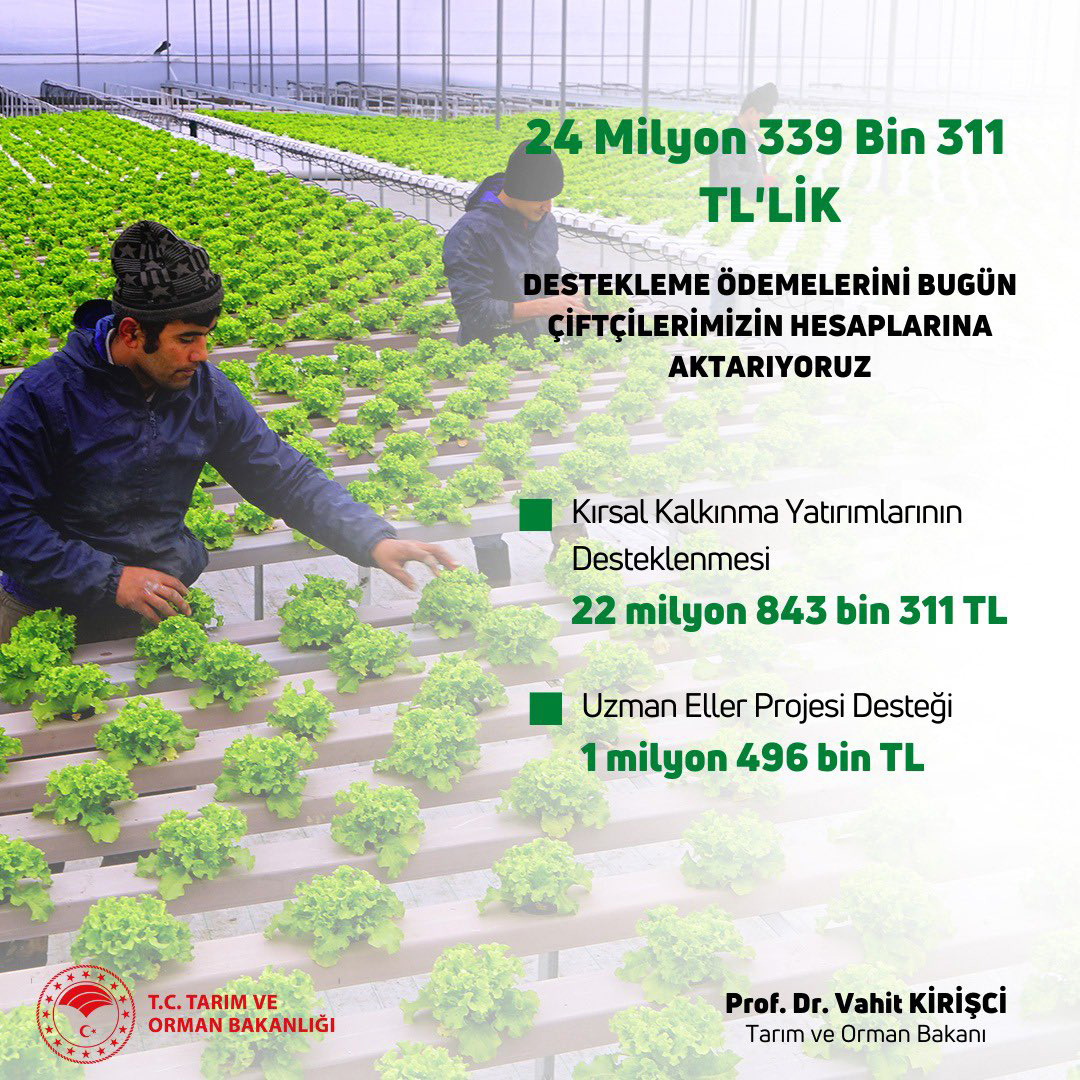 Son dakika: Bakan Kirişci'den 'tarımsal destek ödemesi' açıklaması Son dakika: Bakan Kirişci'den 'tarımsal destek ödemesi' açıklaması