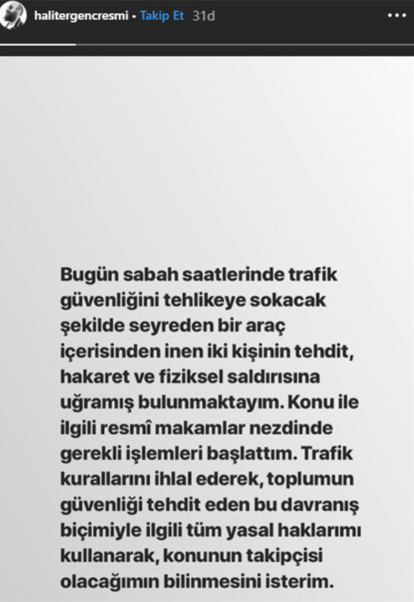 Halit Ergenç trafikte saldırıya uğradı