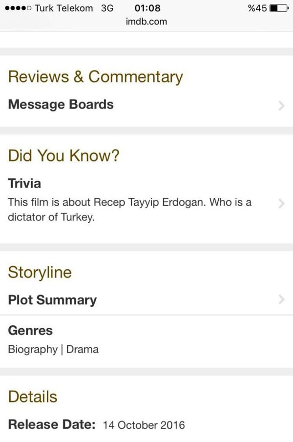 IMDB’den küstah paylaşım!