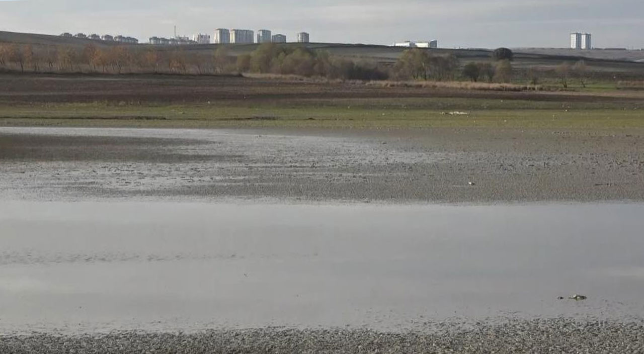 Sazlıdere barajında sular çekildi baraj dereye dönüştü