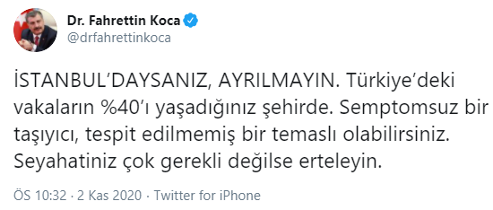 Bakan Koca'dan seyahat uyarısı!