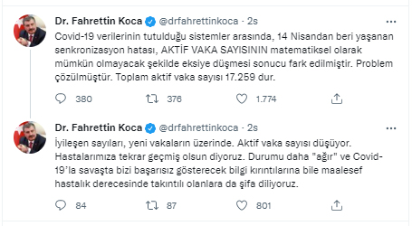 Bakan Koca'dan sert çıkış: Hastalık derecesinde takıntılı olanlara şifa diliyoruz