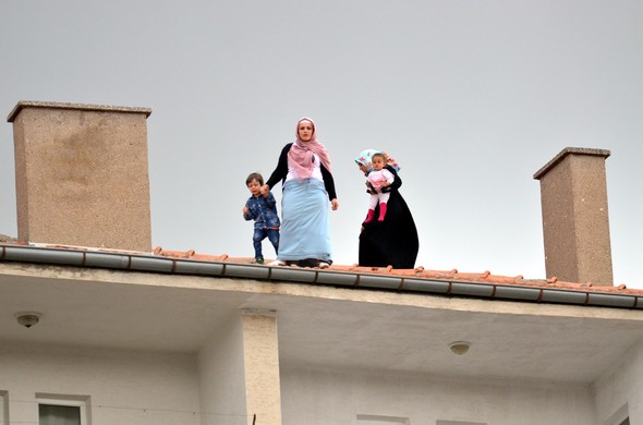 Cumhurbaşkanı'nın ziyaretinde hareketli anlar