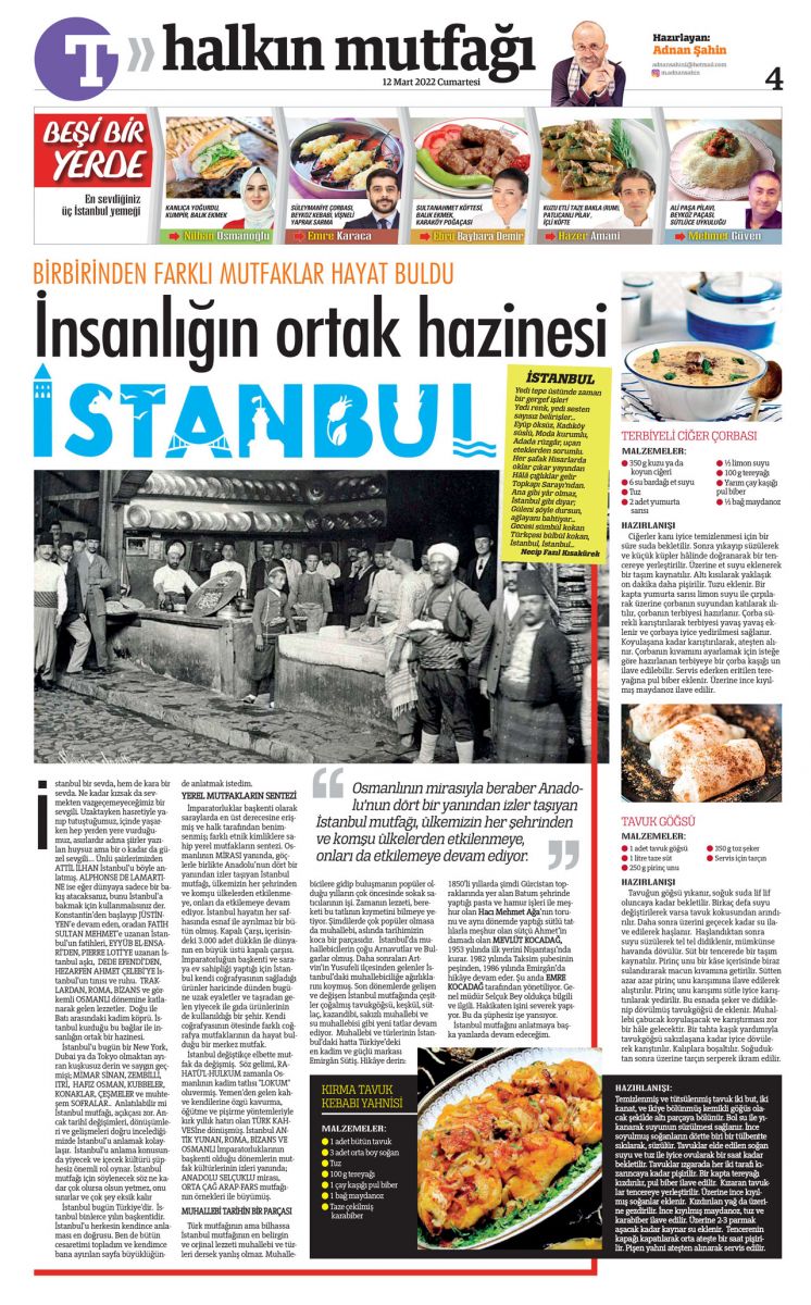 İnsanlığın ortak hazinesi İstanbul