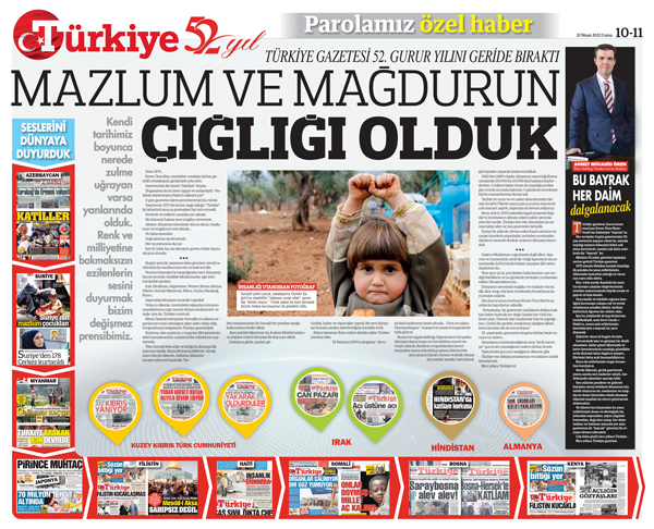 Mazlum ve mağdurun çığlığı olduk