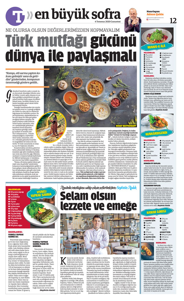 Türk mutfağı gücünü dünya ile paylaşmalı