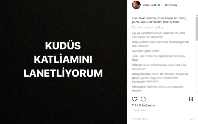 Acun Ilıcalı'nın Gazze paylaşımı rekor kırdı! Sadece 1 saatte 120 bin beğeni geldi