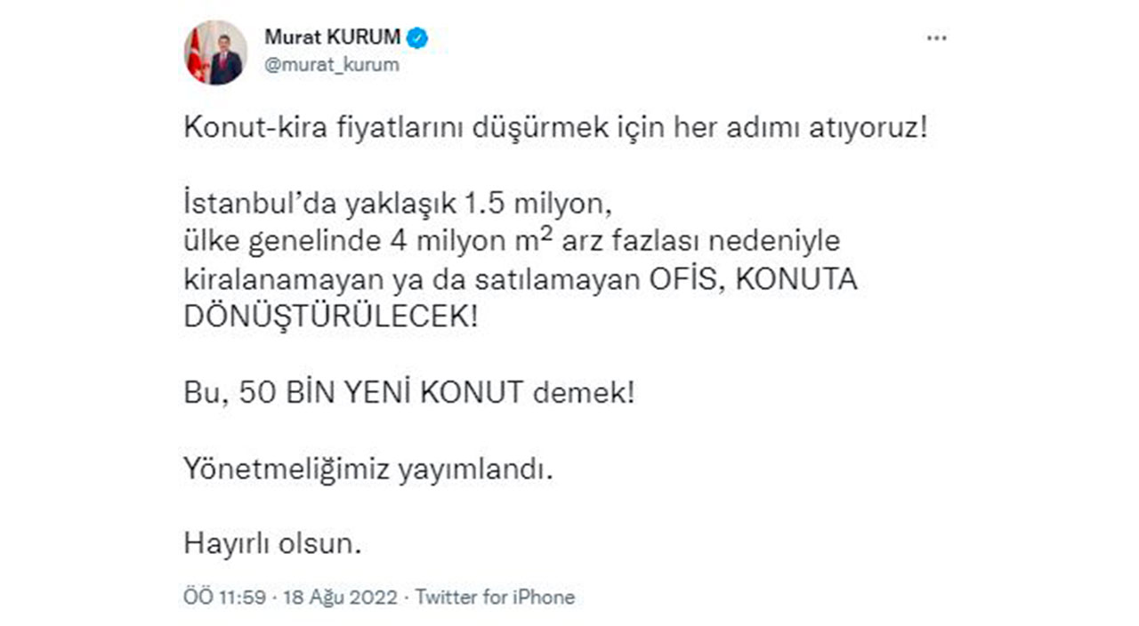 Konut ve kira fiyatları için yeni hamle: Bakan Kurum duyurdu