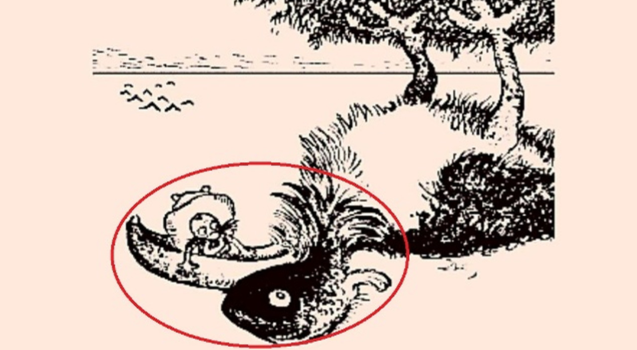 Optik illüzyon testi: Yüksek IQ'ya sahip insanlar, 11 saniyede resimdeki balık tutan adamı görebiliyor