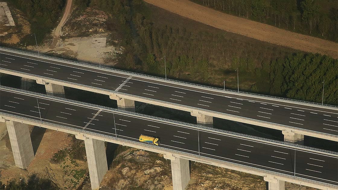 Kuzey Marmara Otoyolu'nda helikopter destekli trafik denetimi