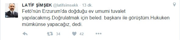 Gülen'in doğduğu ev umumi tuvalet oluyor