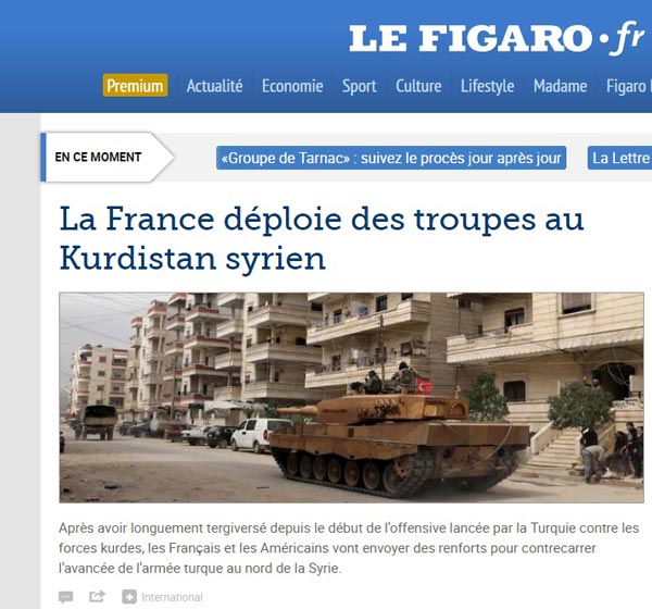 Le Figaro gazetesinden şok iddia: Fransa Münbiç'e asker gönderiyor!