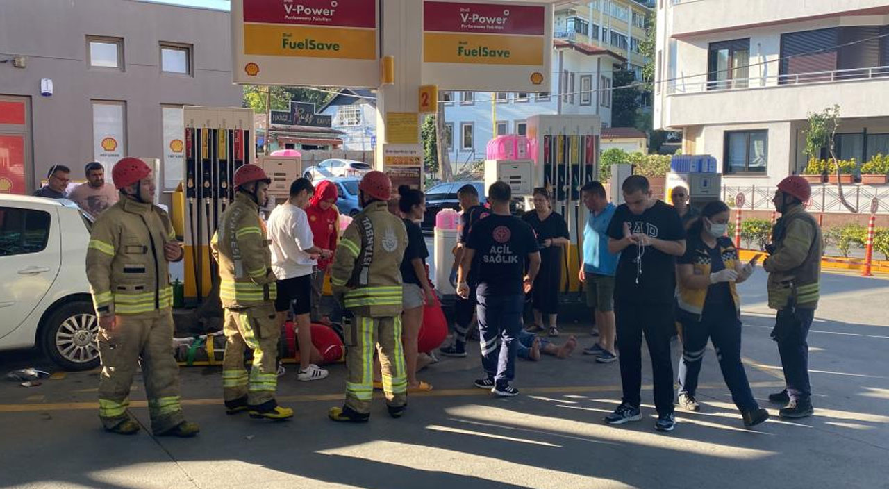 Fren yerine gaza bastı: Akaryakıt istasyonu savaş alanına döndü