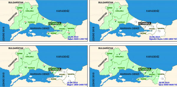 Meteoroloji'den İstanbul için önemli uyarı! O saatlere dikkat ( 19 Nisan Hava Durumu)