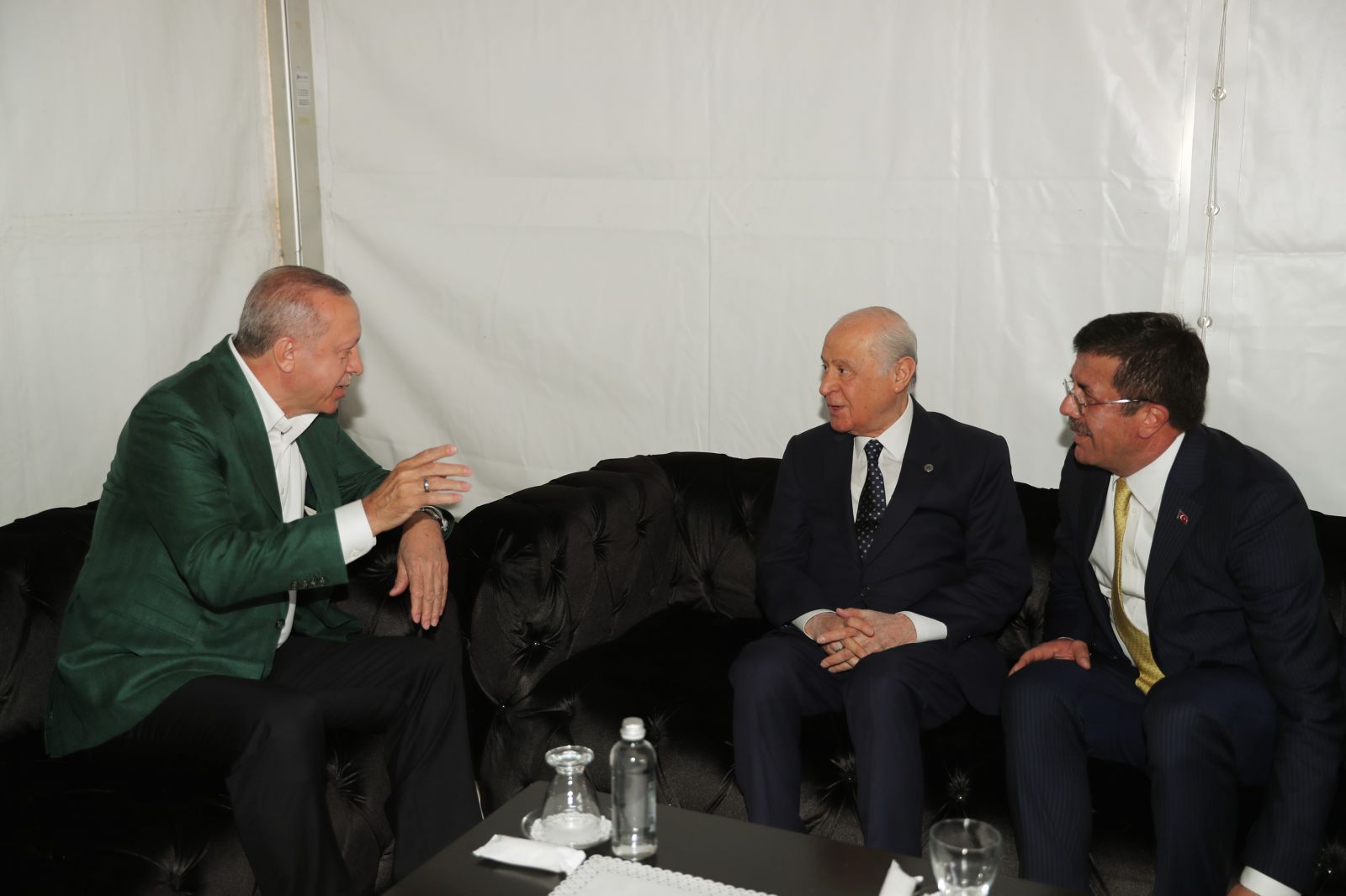 Erdoğan ve Bahçeli miting öncesi bir araya geldi