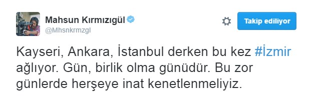 Kırmızıgül'den teröre karşı kenetlenme çağrısı...