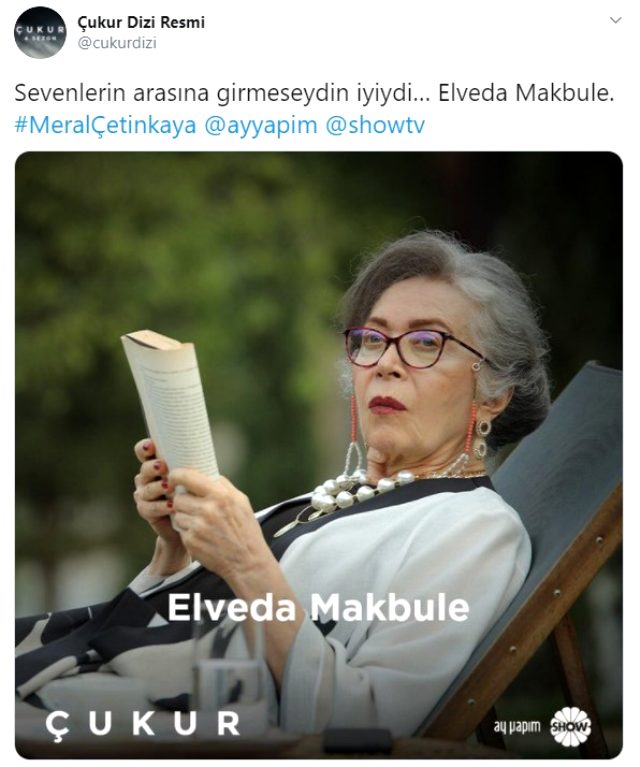 Çukur'da bir ayrılık daha! Usta oyuncu Meral Çetinkaya veda etti