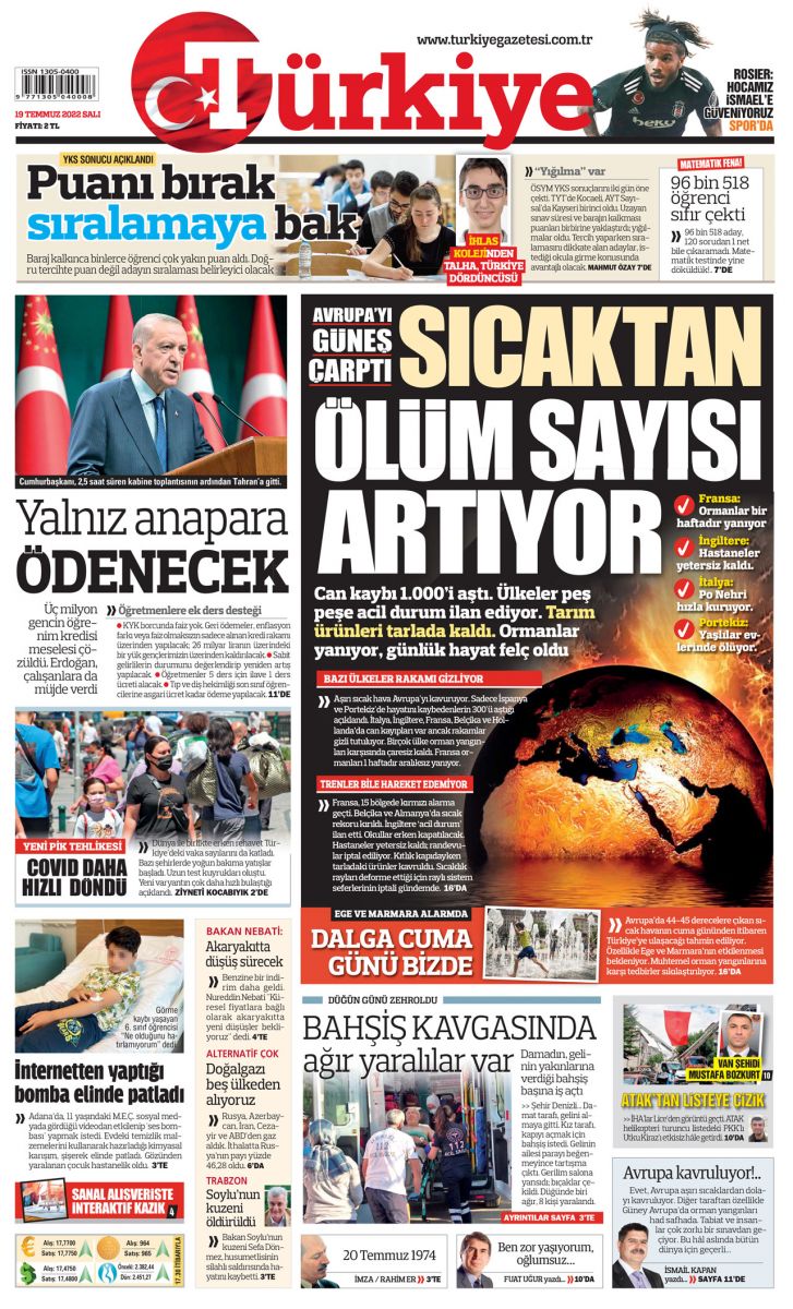 Avrupa'yı güneş çarptı