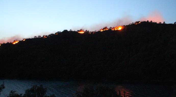 Marmaris'te orman yangını! Giderek büyüyor Marmaris'te orman yangını! Giderek büyüyor