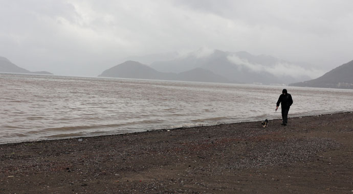 Sahile gidenler şaşkına döndü