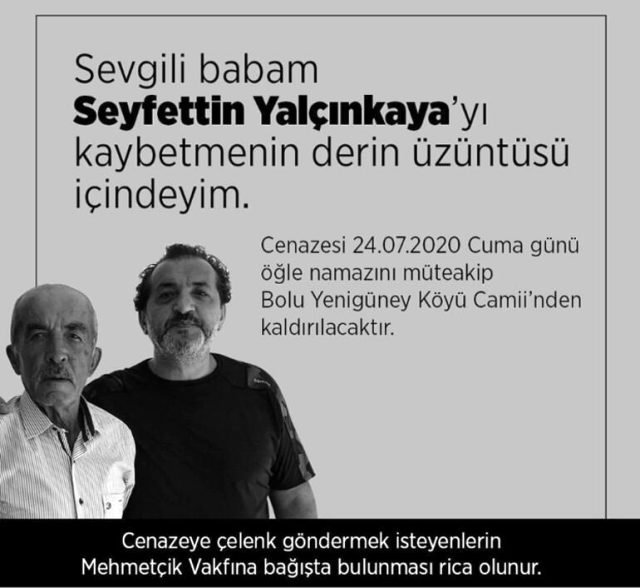 Ünlü şef Mehmet Yalçınkaya'nın babası hayatını kaybetti