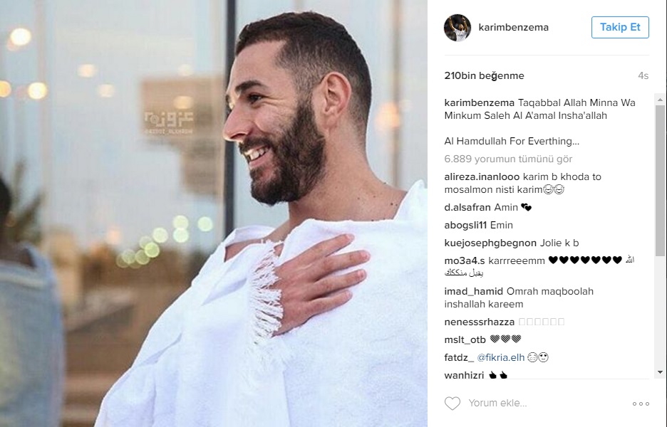 Benzema Umreye gitti