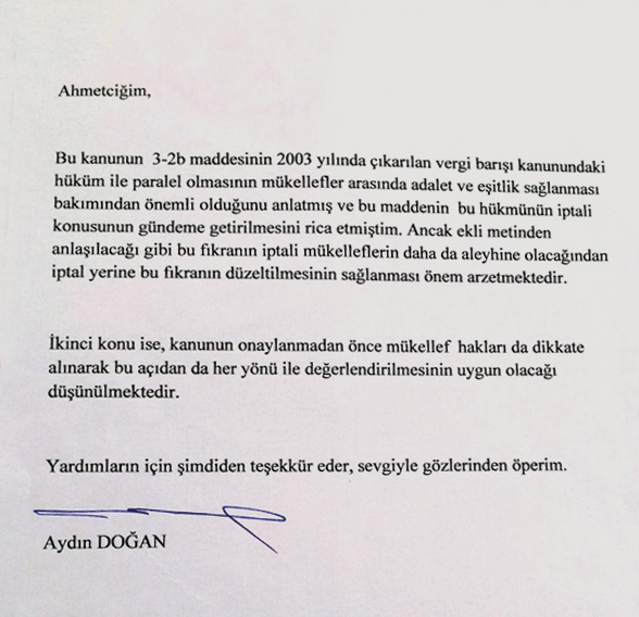 Skandal mektuba tepkiler dinmiyor