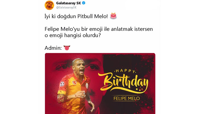 Galatasaray, Felipe Melo'nun doğum gününü unutmadı