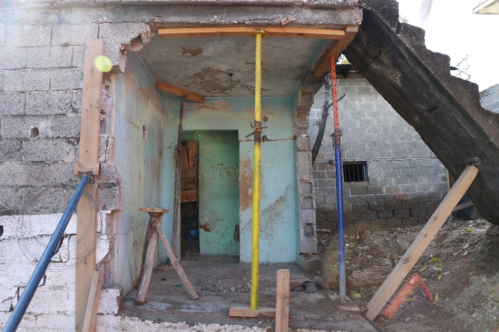 Gizemli kazının yapıldığı evin içi görüntülendi