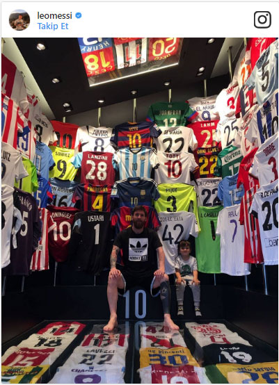'Forma değiştirmeyi sevmeyen' Messi'nin koleksiyonu