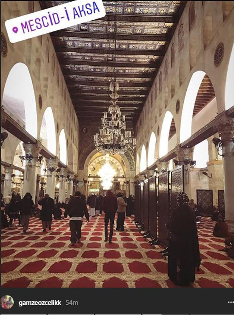 Gamze Özçelik, Trump'a tepki için Kudüs'e gitti!