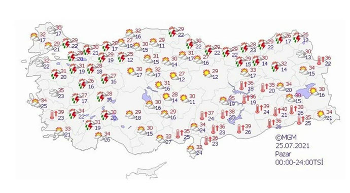 Marmara, İç Ege ve Karadeniz için sağanak uyarısı Marmara, İç Ege ve Karadeniz için sağanak uyarısı