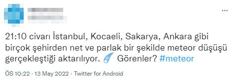 Meteor iddiası sosyal medyanın gündeminde: Ankara ve İstanbul dahil birçok ilden görüldü
