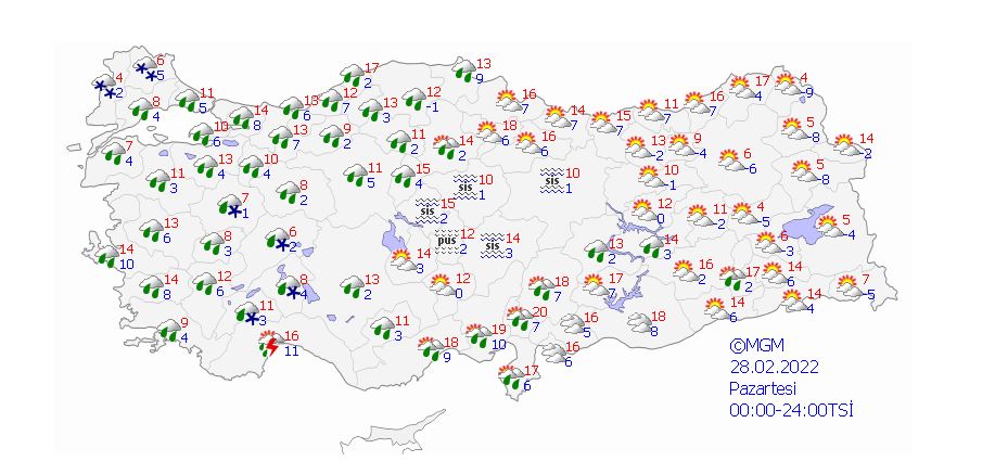 Meteorolojiden  kuvvetli yağış uyarısı