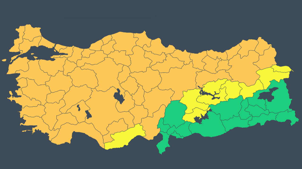 Meteoroloji'den 67 il için sarı ve turuncu kodlu uyarı (30 Kasım 2021 hava durumu)
