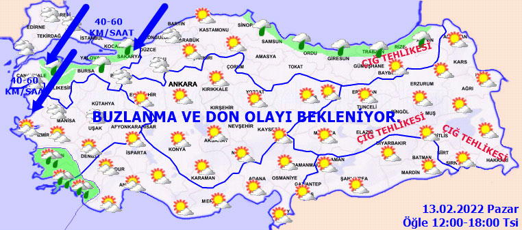 Meteoroloji'den il il sağanak uyarısı (13 Şubat 2022 hava durumu)